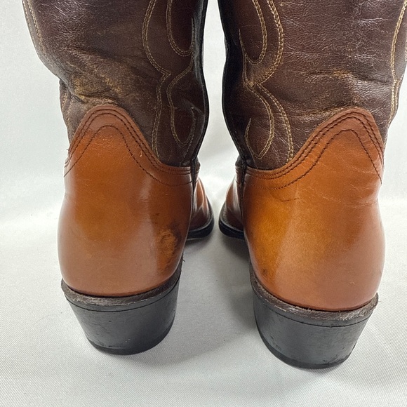 ACME Vintage Western Cowboy Boots Leather Lizard Toe Women’s 8.5 - Picture 9 of 16